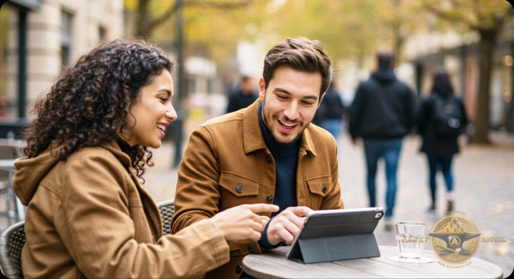 Turning heads with quiet ambition—sharing your work from home success story over coffee and connection.